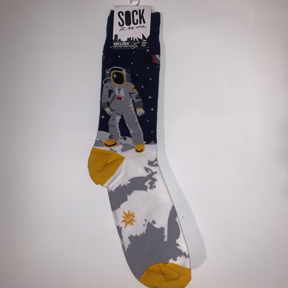 Sock it to Me One Giant Leap Astronaut Moon Socks - NWT